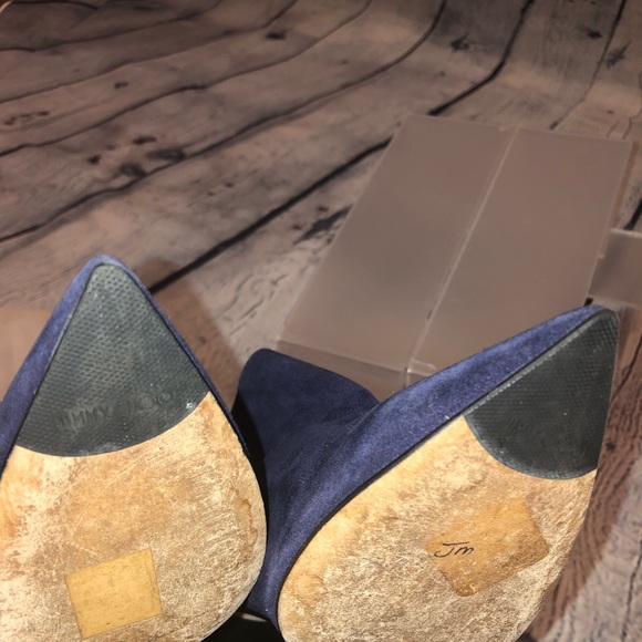 Jimmy Choo Vaunt Suède Bootie in Ink/Black - Picture 7 of 12